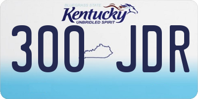 KY license plate 300JDR