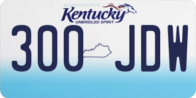 KY license plate 300JDW