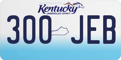 KY license plate 300JEB