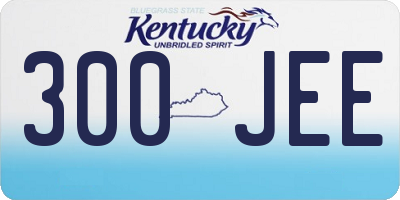 KY license plate 300JEE
