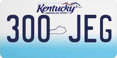 KY license plate 300JEG