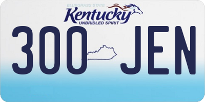 KY license plate 300JEN