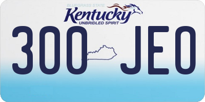 KY license plate 300JEO