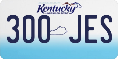 KY license plate 300JES