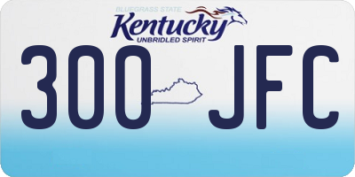 KY license plate 300JFC