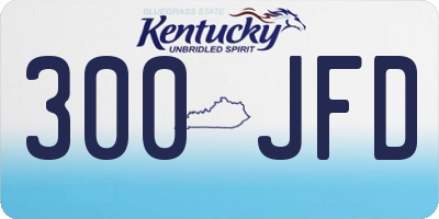 KY license plate 300JFD