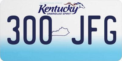KY license plate 300JFG