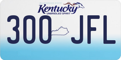 KY license plate 300JFL