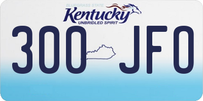 KY license plate 300JFO
