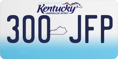 KY license plate 300JFP