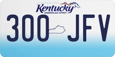 KY license plate 300JFV