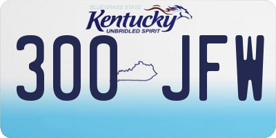 KY license plate 300JFW