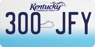KY license plate 300JFY