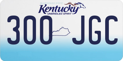 KY license plate 300JGC