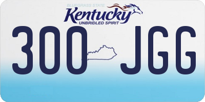 KY license plate 300JGG