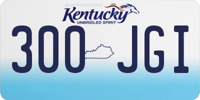 KY license plate 300JGI