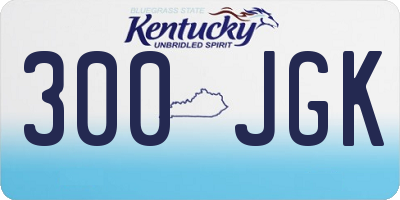 KY license plate 300JGK