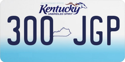 KY license plate 300JGP