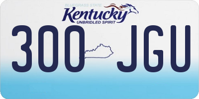 KY license plate 300JGU