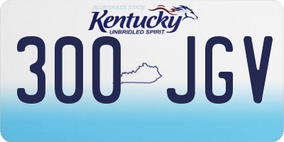 KY license plate 300JGV