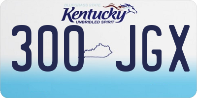 KY license plate 300JGX