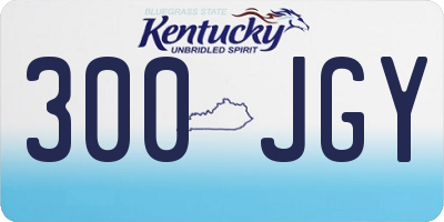 KY license plate 300JGY