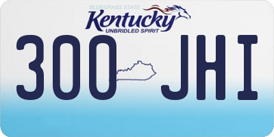 KY license plate 300JHI