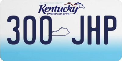KY license plate 300JHP