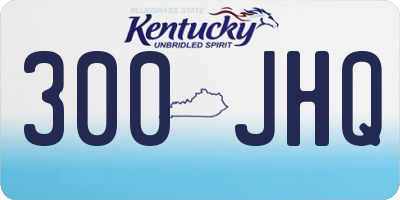 KY license plate 300JHQ
