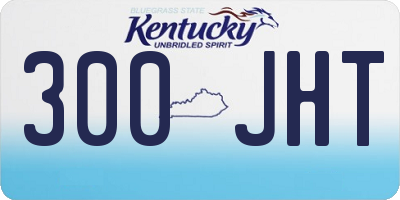 KY license plate 300JHT
