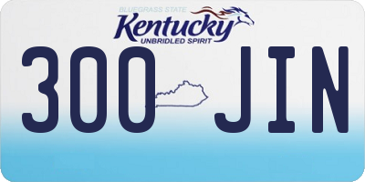 KY license plate 300JIN
