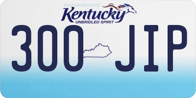 KY license plate 300JIP