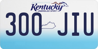 KY license plate 300JIU