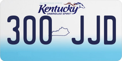 KY license plate 300JJD