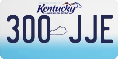KY license plate 300JJE