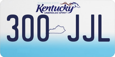 KY license plate 300JJL