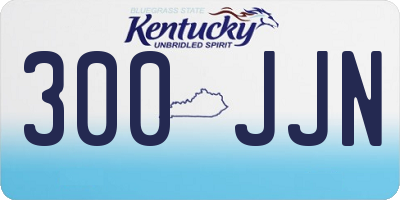KY license plate 300JJN