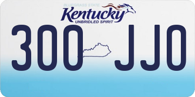 KY license plate 300JJO