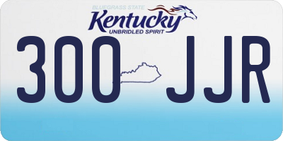 KY license plate 300JJR