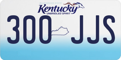 KY license plate 300JJS
