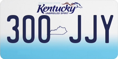 KY license plate 300JJY