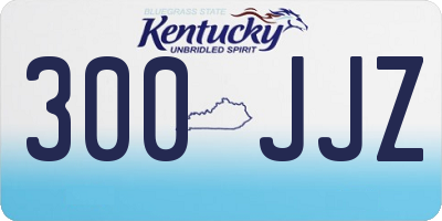 KY license plate 300JJZ