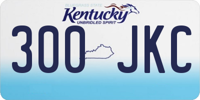 KY license plate 300JKC