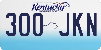 KY license plate 300JKN