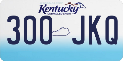 KY license plate 300JKQ