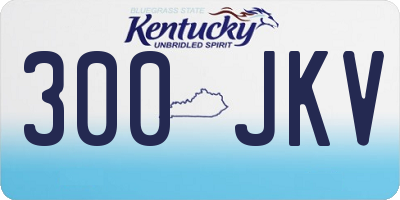KY license plate 300JKV