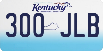 KY license plate 300JLB