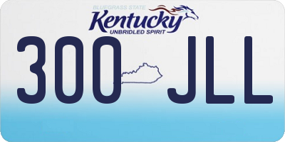 KY license plate 300JLL