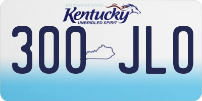 KY license plate 300JLO