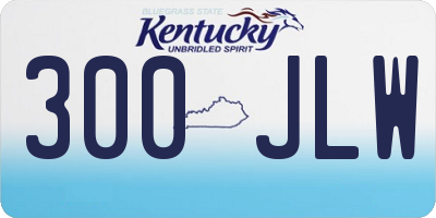 KY license plate 300JLW